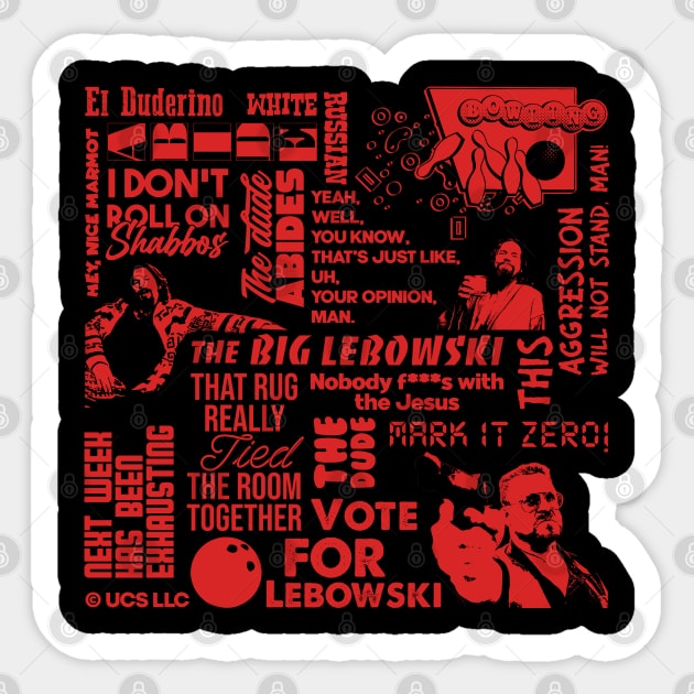 The Big Lebowski quotes. Perfect present for mom mother dad father friend him or her Sticker by SerenityByAlex